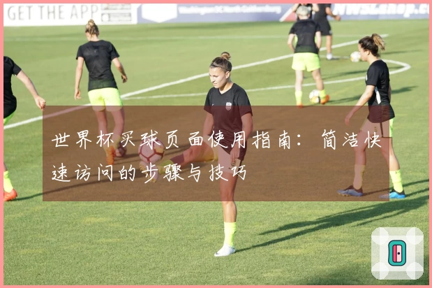 世界杯买球页面使用指南:简洁快速访问的步骤与技巧